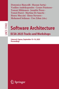 Abbildung von: Software Architecture. ECSA 2025 Tracks and Workshops - Springer