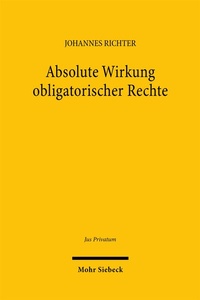 Abbildung von: Absolute Wirkung obligatorischer Rechte - Mohr Siebeck