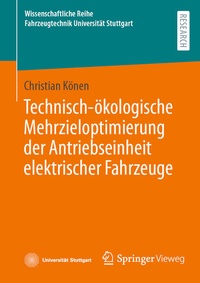 Abbildung von: Technisch-ökologische Mehrzieloptimierung der Antriebseinheit elektrischer Fahrzeuge - Springer Vieweg