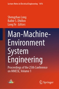 Enlarge image Cover: Man-Machine-Environment System Engineering - Springer