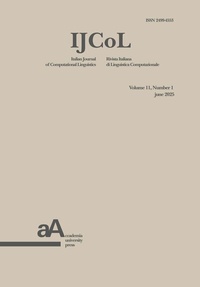 Abbildung von: IJCoL - Italian Journal of Computational Linguistics vol. 11, n. 1 June 2025 - Accademia University Press