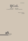 Cover: IJCoL - Italian Journal of Computational Linguistics vol. 11, n. 1 June 2025 - Accademia University Press