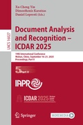 Cover: Document Analysis and Recognition - ICDAR 2025 - Springer