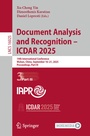 Cover: Document Analysis and Recognition - ICDAR 2025 - Springer