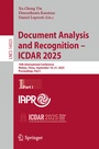 Cover: Document Analysis and Recognition - ICDAR 2025 - Springer