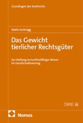 Abbildung von: Das Gewicht tierlicher Rechtsgüter - Nomos