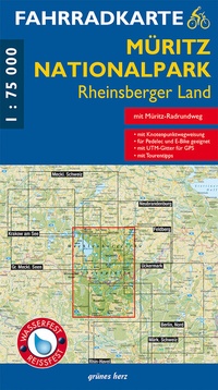 Abbildung von: Fahrradkarte Müritz-Nationalpark, Rheinsberger Land - grünes herz