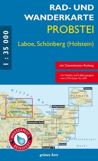 Abbildung von: Rad- und Wanderkarte Probstei, Laboe, Schönberg (Holstein) - grünes herz