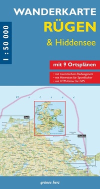 Abbildung von: Wanderkarte Rügen & Hiddensee - grünes herz