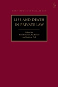 Cover: Life and Death in Private Law - Hart Publishing