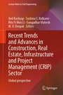 Cover: Recent Trends and Advances in Construction, Real Estate, Infrastructure and Project Management (CRIP) Sector - Springer