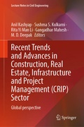 Cover: Recent Trends and Advances in Construction, Real Estate, Infrastructure and Project Management (CRIP) Sector - Springer