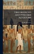Cover: Urkunden des aegyptischen Altertums - Hutson Street Press