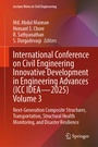 Cover: International Conference on Civil Engineering Innovative Development in Engineering Advances (ICC IDEA - 2025) Volume 3 - Springer