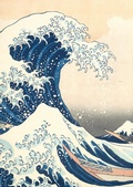 Cover: Notizbuch A4 kariert - 100 Seiten Soft Cover - Hokusai: Die gro&szlig;e Welle vor Kanagawa - Liwi Literatur- Und Wissenschaftsverlag