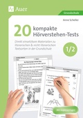 Cover: 20 kompakte H&ouml;rverstehen-Tests f&uuml;r Klasse 1/2 - Auer Verlag in der AAP Lehrerwelt GmbH