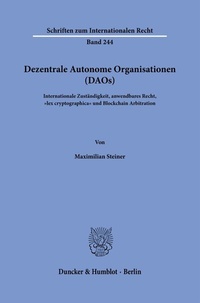 Abbildung von: Dezentrale Autonome Organisationen (DAOs) - Duncker & Humblot