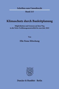 Abbildung von: Klimaschutz durch Bauleitplanung - Duncker & Humblot