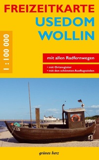 Abbildung von: Freizeitkarte Usedom, Wollin - grünes herz
