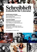 Cover: SCHREIBHEFT 105: Doppelbelichtung - Eric de Kuyper / Tiefensch&auml;rfe - Gregor von Rezzori / Nahaufnahme - James Agee - Rigodon