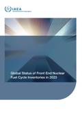 Cover: Global Status of Front End Nuclear Fuel Cycle Inventories in 2023 - IAEA