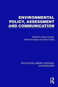 Enlarge image Cover: Environmental Policy, Assessment and Communication - Routledge