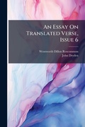 Cover: An Essay On Translated Verse, Issue 6 - Hutson Street Press
