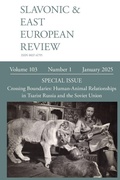 Cover: Slavonic & East European Review (103.1) 2025 - Modern Humanities Research Association