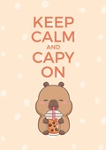 Cover: Cream Boba Capybara Notebook - Capyfun