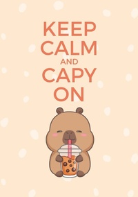 Enlarge image Cover: Cream Boba Capybara Notebook - Capyfun