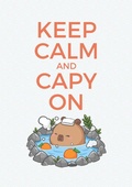 Cover: Teal Onsen Capybara Notebook - Capyfun