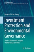 Cover: Investment Protection and Environmental Governance - Springer