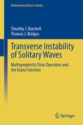 Cover: Transverse Instability of Solitary Waves - Springer