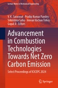 Cover: Advancement in Combustion Technologies Towards Net Zero Carbon Emission - Springer