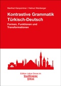 Cover: Kontrastive Grammatik T&uuml;rkisch-Deutsch - Groos, Julius
