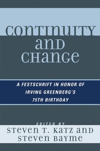 Enlarge image Cover: Continuity and Change - University Press of America