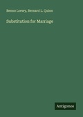 Cover: Substitution for Marriage - Antigonos Verlag