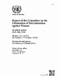 Cover: Report of the Committee on the Elimination of Discrimination Against Women, Seventy-fourth Session - United Nations