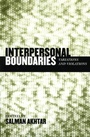 Cover: Interpersonal Boundaries - Jason Aronson, Inc.