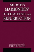Cover: Moses Maimonides' Treatise On Resurrection - Jason Aronson, Inc.