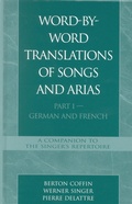 Cover: Word-By-Word Translations of Songs and Arias, Part I - Scarecrow Press