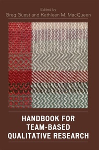 Enlarge image Cover: Handbook for Team-Based Qualitative Research - AltaMira Press