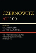 Cover: Czernowitz at 100 - Lexington Books