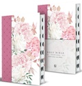 Cover: KJV Holy Bible, Giant Print Large Format, Hardcover Pink with Flowers with Ribbon Marker, Red Letter, and Thumb Index - Origin