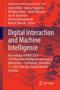 Enlarge image Cover: Digital Interaction and Machine Intelligence - Springer