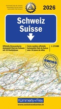 Cover: K&uuml;mmerly+Frey Strassenkarte ACS Schweiz 2026 1:275.000 - Hallwag K&uuml;mmerly+Frey
