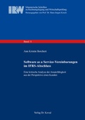 Cover: Software as a Service-Vereinbarungen im IFRS-Abschluss - Kovac, Dr. Verlag