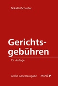 Cover: Gerichtsgeb&uuml;hren - Manz