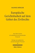 Abbildung von: Europäische Gerichtsbarkeit auf dem Gebiet des Zivilrechts - Mohr Siebeck