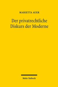 Abbildung von: Der privatrechtliche Diskurs der Moderne - Mohr Siebeck